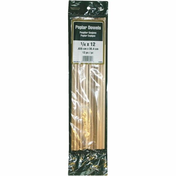 Madison Mill 1/4 X 12 Dowel, 12PK 448242